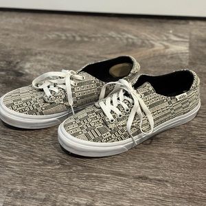 Vans women size 8.5 black and cream